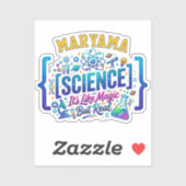 Wetenschap is als magie, maar dan echt | naam doce sticker (Vel)