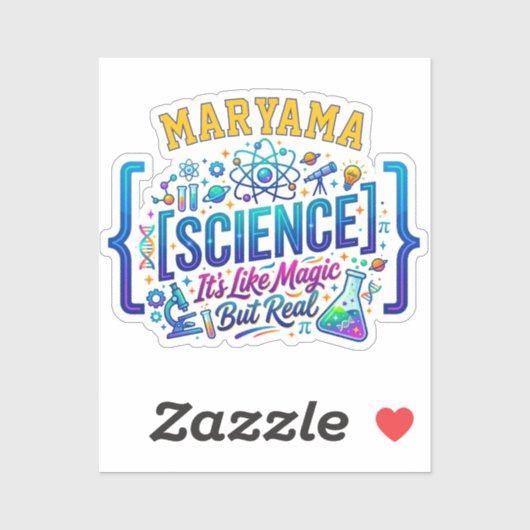 Wetenschap is als magie, maar dan echt | naam doce sticker (Vel)