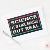 Wetenschap is als Magisch maar Echte Rechthoekige Sticker (Envelop)