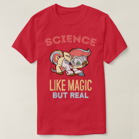 Wetenschap is als magische maar echt grappige stud t-shirt (Design voorkant)
