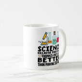 wetenschap is beter dan dingen verzinnen koffiemok (Voorkant rechts)