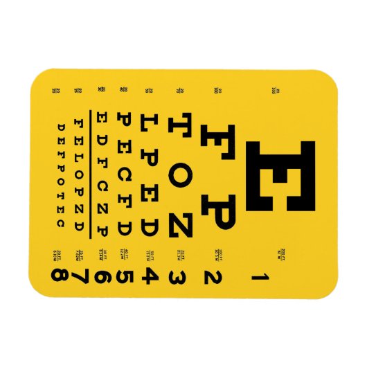 Wetenschap is cool: Retro Oogkaart Oogheelkunde Magneet (Horizontaal)