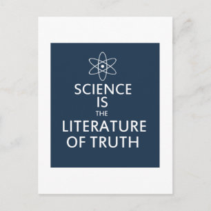 Wetenschap is de literatuur van de waarheid briefkaart