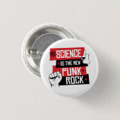 Wetenschap is de nieuwe punk rots ronde button 3,2 cm (Voorkant /achterkant)