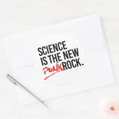 Wetenschap is de nieuwe punk rots ronde sticker (Envelop)