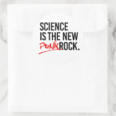 Wetenschap is de nieuwe punk rots ronde sticker (Tas)