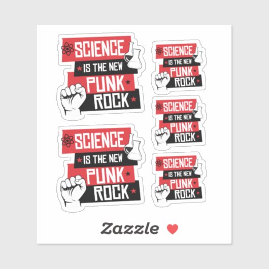 WETENSCHAP IS DE NIEUWE PUNK ROTS STICKER (Vel)