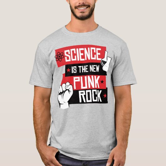 WETENSCHAP IS DE NIEUWE PUNK ROTS T-SHIRT (Voorkant)