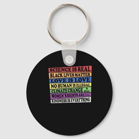 Wetenschap Is Echt - Black Lives - Liefde Is Liefd Sleutelhanger (Voorkant)