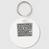 Wetenschap is echt - Black Lives - Liefde is Liefd Sleutelhanger (Voorkant)