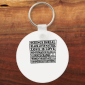 Wetenschap is echt - Black Lives - Liefde is Liefd Sleutelhanger (Voorkant)