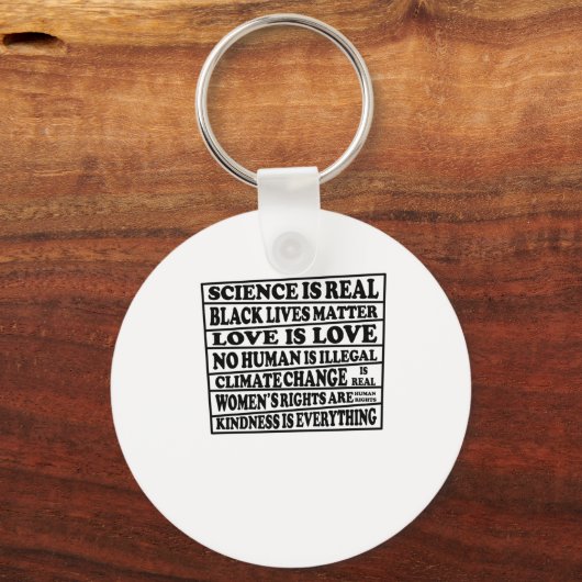 Wetenschap is echt - Black Lives - Liefde is Liefd Sleutelhanger (Voorkant)