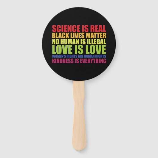 Wetenschap is echt Black Lives Matter LGBT Pride  Handwaaier (Voorkant)