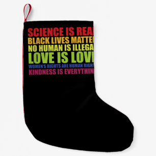 Wetenschap is echt Black Lives Matter LGBT Pride  Kleine Kerstsok