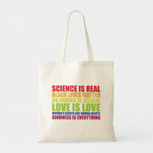 Wetenschap is echt Black Lives Matter LGBT Pride Tote Bag