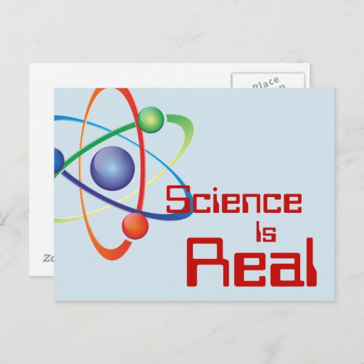 Wetenschap is echt Briefkaart (Voorkant / Achterkant)