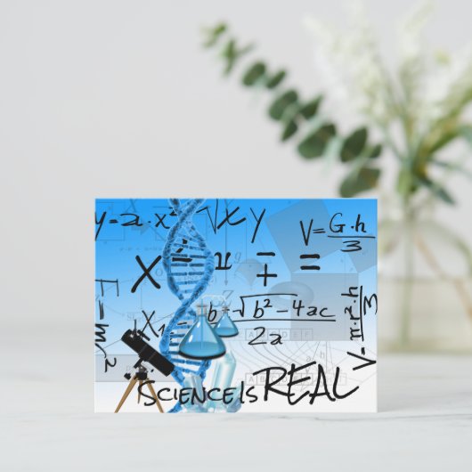 Wetenschap is echt Briefkaart (Staand voorkant)