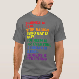 Wetenschap is echt een einde aan racisme homo's is t-shirt