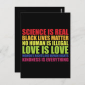 Wetenschap is echt een zwarte zaak LGBT Pride Briefkaart (Voorkant / Achterkant)