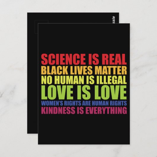 Wetenschap is echt een zwarte zaak LGBT Pride Briefkaart (Voorkant / Achterkant)