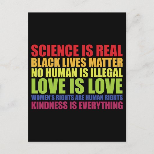 Wetenschap is echt een zwarte zaak LGBT Pride Briefkaart (Voorkant)