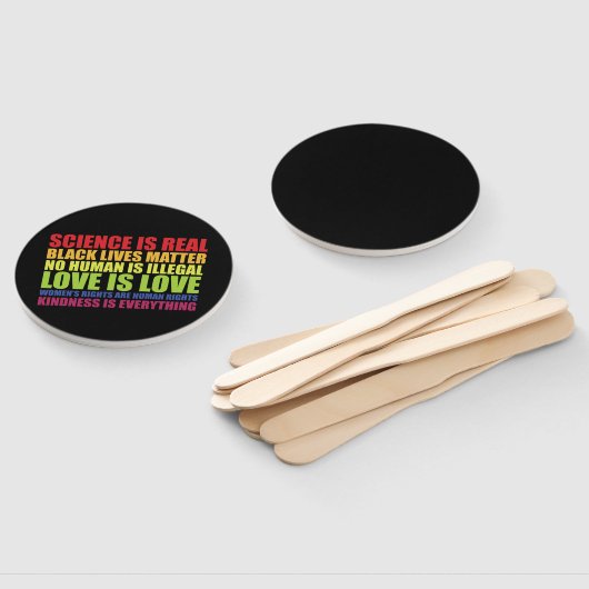 Wetenschap is echt een zwarte zaak LGBT Pride Handwaaier (Niet-gemonteerd)