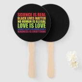 Wetenschap is echt een zwarte zaak LGBT Pride Handwaaier (Voorkant en achterkant)
