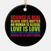Wetenschap is echt een zwarte zaak LGBT Pride Keramisch Ornament (Voorkant)