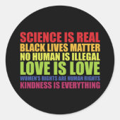 Wetenschap is echt een zwarte zaak LGBT Pride Ronde Sticker (Voorkant)