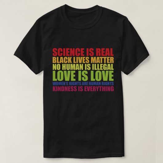 Wetenschap is echt een zwarte zaak LGBT Pride T-shirt (Design voorkant)