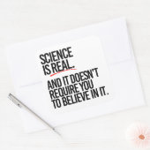 Wetenschap is echt en je hoeft het niet te geloven vierkante sticker (Envelop)