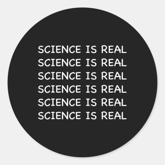 Wetenschap is echt ronde sticker (Voorkant)