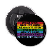 Wetenschap is echt zwart leven button flesopener (Voorkant)