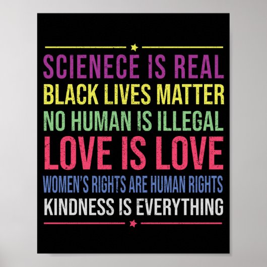 Wetenschap is echt zwart leven poster (Voorkant)