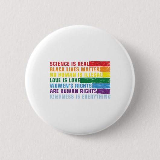 Wetenschap is echt zwart leven ronde button 5,7 cm (Voorkant)