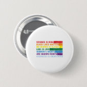 Wetenschap is echt zwart leven ronde button 5,7 cm (Voorkant /achterkant)