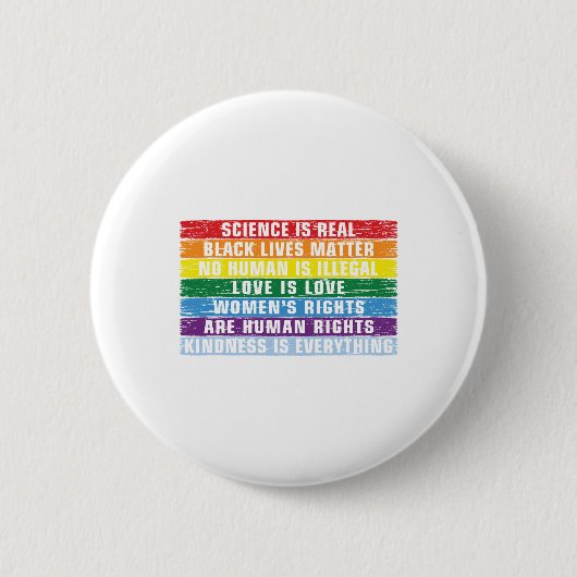 Wetenschap is echt zwart leven ronde button 5,7 cm (Voorkant)