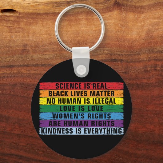 Wetenschap is echt zwart leven sleutelhanger (Voorkant)