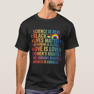 Wetenschap is echt zwart, materie regenboogGBT Pr T-shirt
