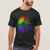 Wetenschap is echt zwart, materie regenboogGBT Pr T-shirt (Voorkant)