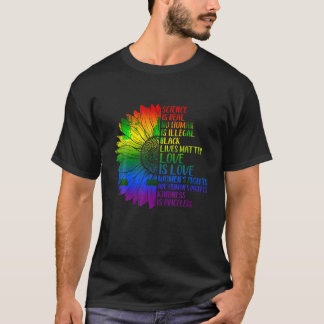 Wetenschap is echt zwart, materie regenboogGBT Pr T-shirt