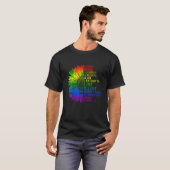 Wetenschap is echt zwart, materie regenboogGBT Pr T-shirt (Voorkant volledig)
