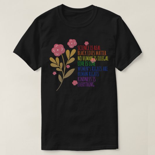 Wetenschap is echte BLM liefde is liefde vriendeli T-shirt (Design voorkant)