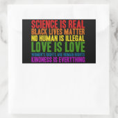 Wetenschap is Echte Liefde Liefde Schrikers Rechthoekige Sticker (Tas)