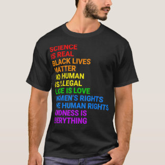 Wetenschap is echte mensenrechten LGTBQ Queer Prid T-shirt