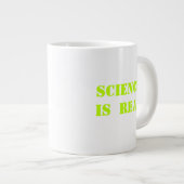 Wetenschap is Echte neon groene moderne typografie Grote Koffiekop (Voorkant rechts)