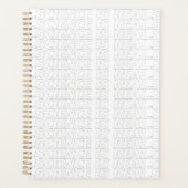 Wetenschap is echte zwart-wit moderne typografie planner (Voorkant)