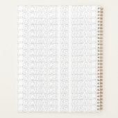 Wetenschap is echte zwart-wit moderne typografie planner (Achterkant)