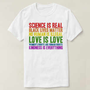 Wetenschap is echte zwarte Live Matter Love Kindne T-shirt