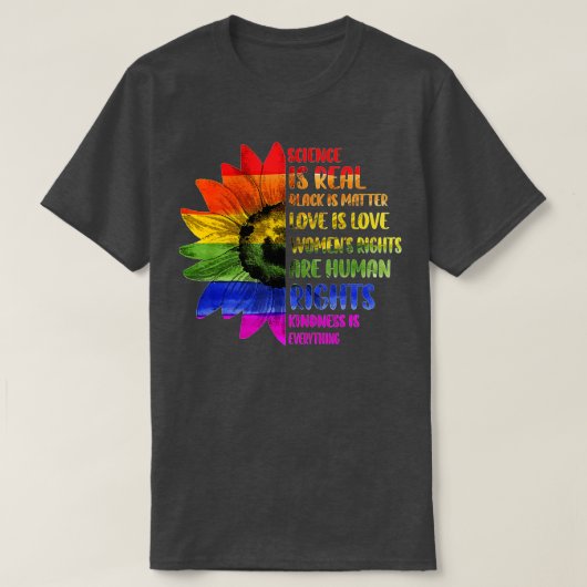 Wetenschap is een echte zwarte levensmaterie Pride T-shirt (Design voorkant)